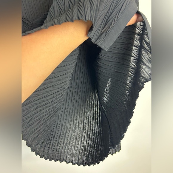 Vtg Y2K Nicola Long Sleeve Accordion Button Down Top Size L Academic Preppy - Picture 10 of 11